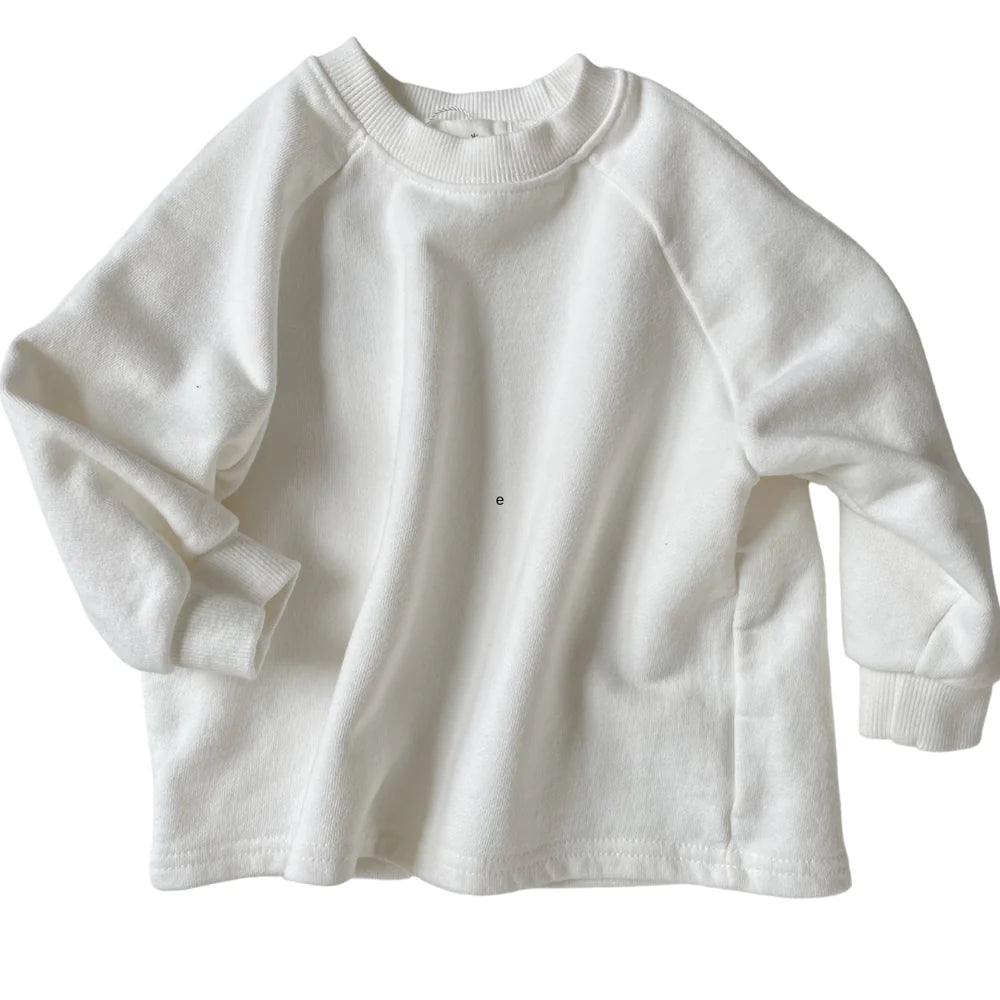 Cotton sweatshirt | ivory