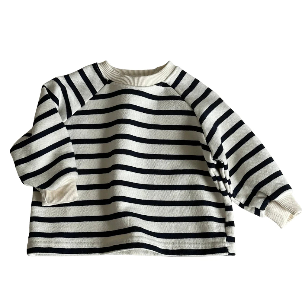 Cotton sweatshirt | navy stripes